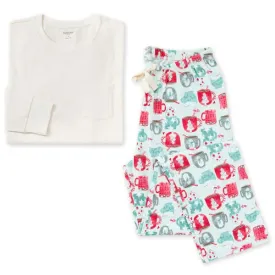 Adult Mens Pocket Tee & Mugs of Happiness Pants PJ Set