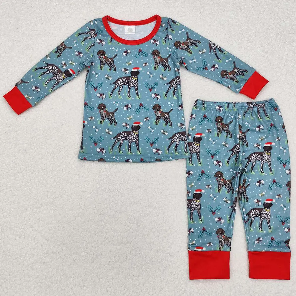 Baby Boys Pajamas Christmas Dog Bamboo Pajamas Sleepwear Sets BLP0850