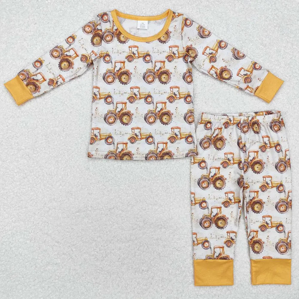 Baby Boys Pajamas Farm Trucks Bamboo Pajamas Sleepwear Sets BLP0856