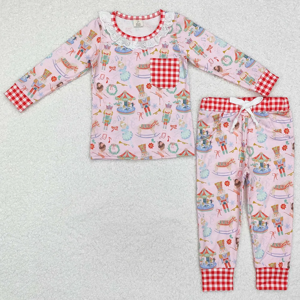 Baby Girls Clothes Christmas Bamboo Pajamas Sets GLP1271