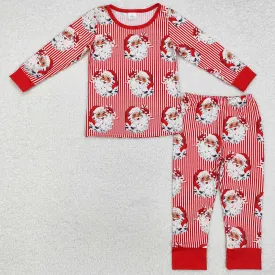 Baby Kids Pajamas Christmas Stripes Santa Bamboo Pajamas Sleepwear Sets BLP0917