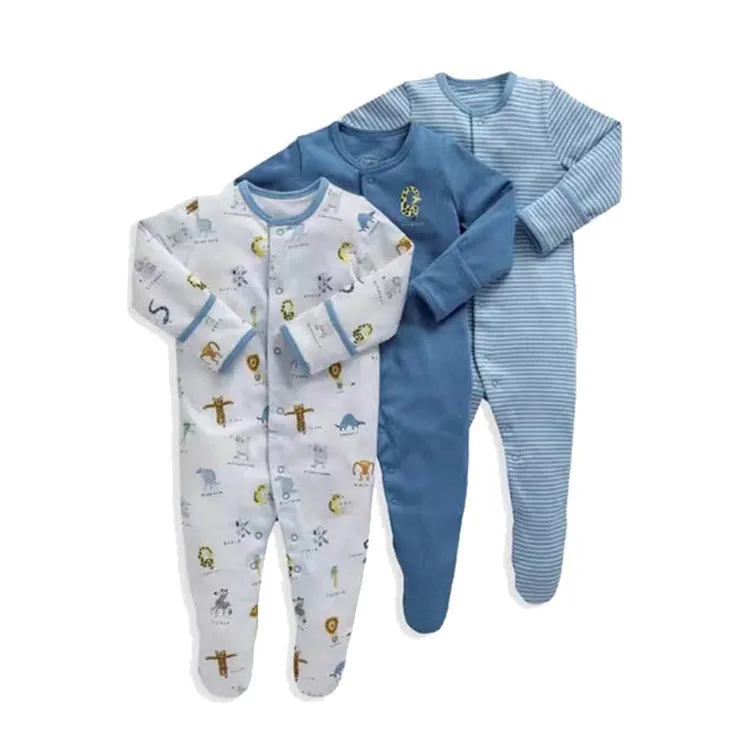 Baby Neutral 3-Pack Cotton Footed Sleep and Play