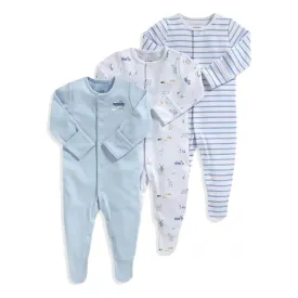 Baby Neutral 3-Pack Cotton Footed Sleep and Play