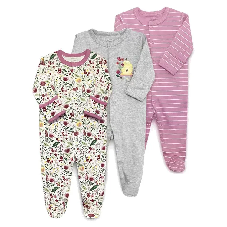 Baby Neutral 3-Pack Cotton Footed Sleep and Play