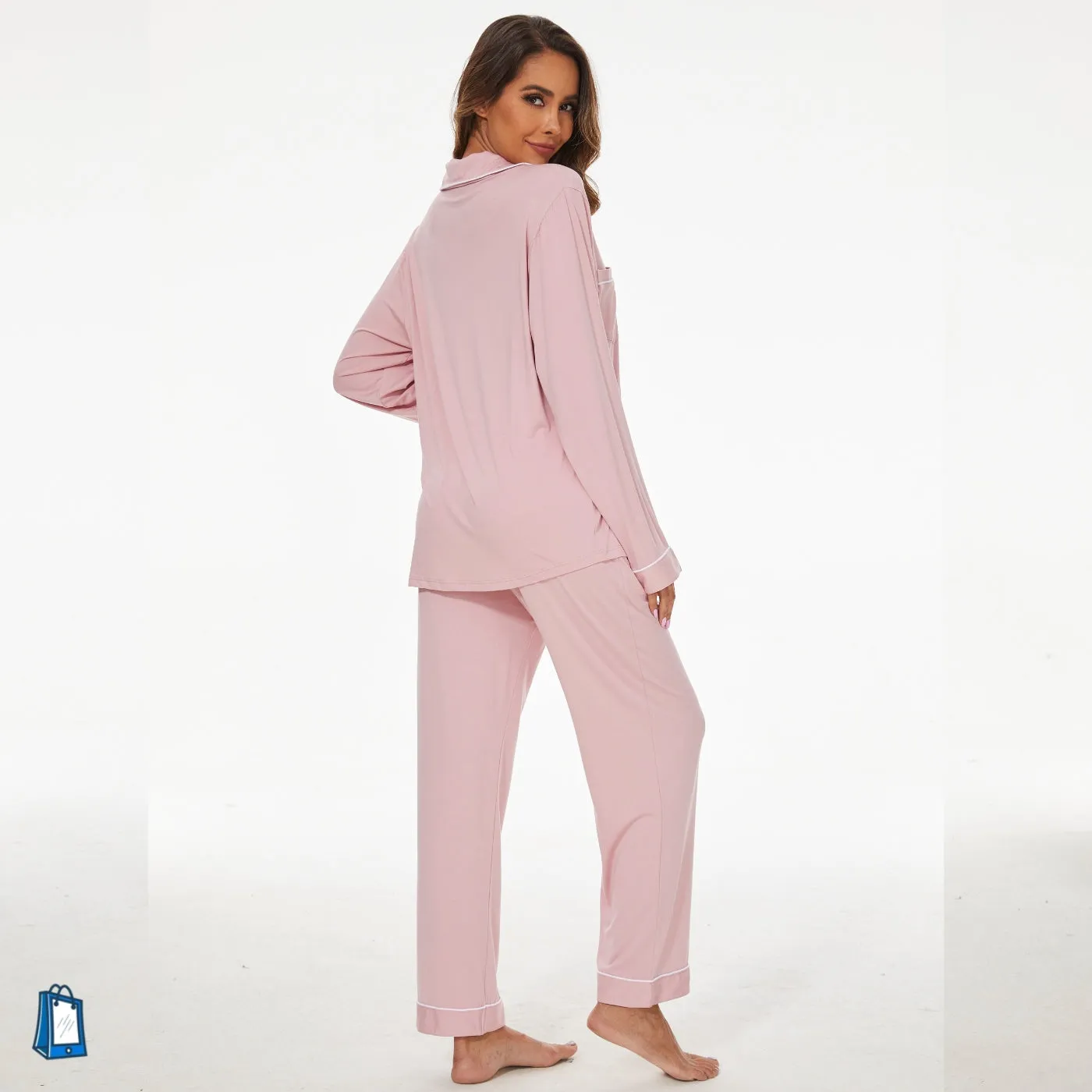 Bamboo Pajama for Women Long Sleeve Sleepwear Set