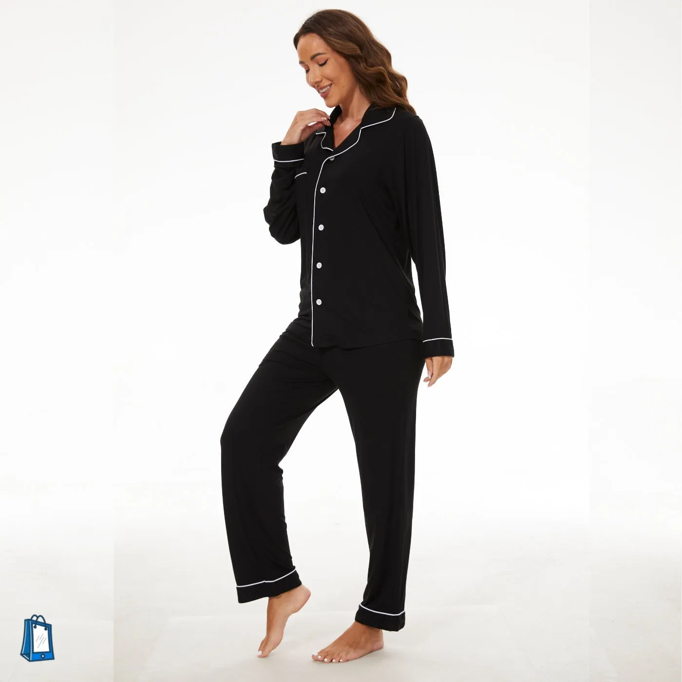 Bamboo Pajama for Women Long Sleeve Sleepwear Set