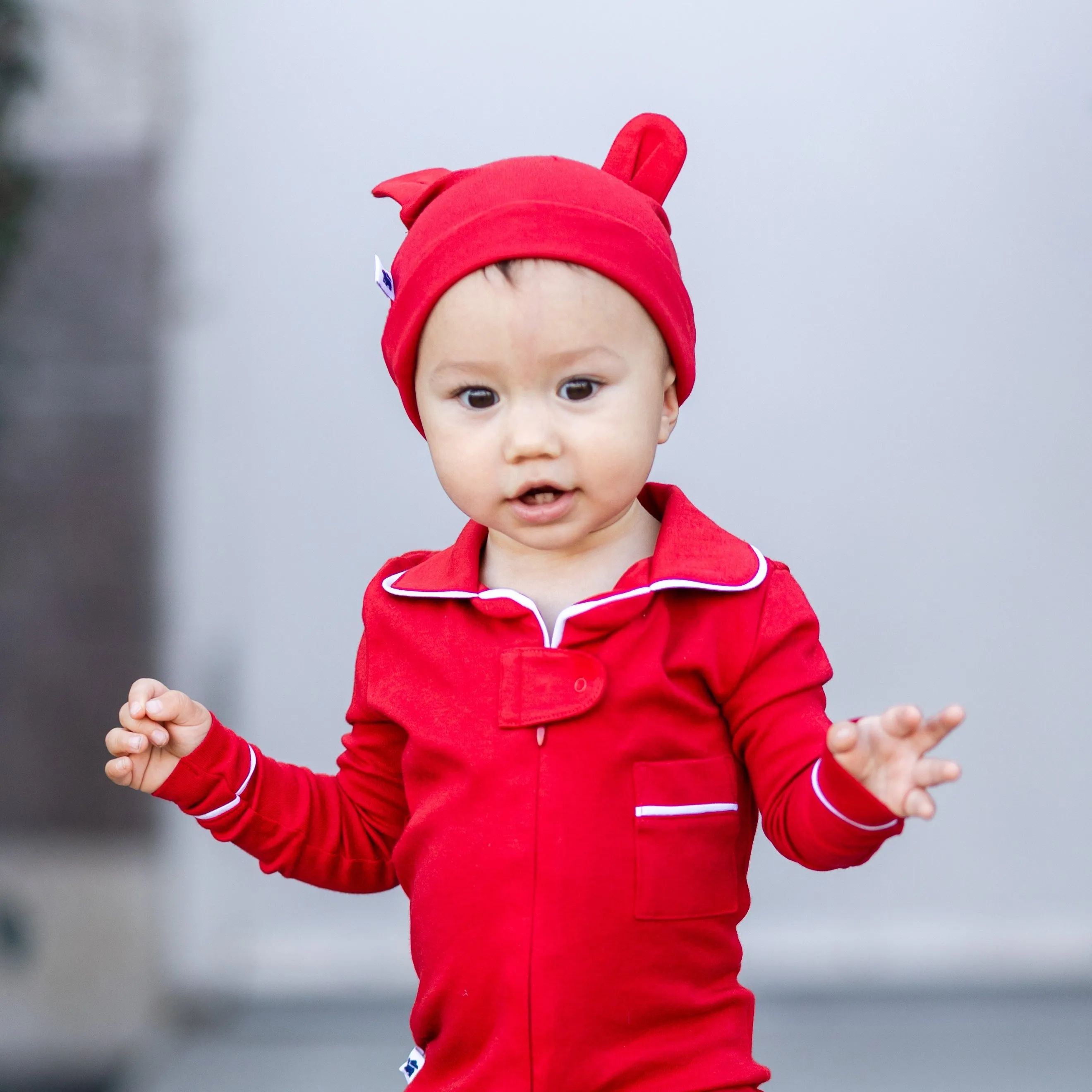 Bear Ear Hat - Red