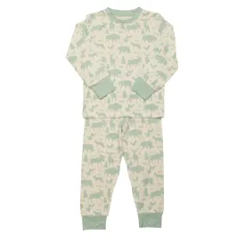 Blue Animals Bamboo Pajamas