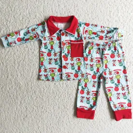 Boutique Boys Sleepwear Christmas Baby Kids Boys Pajamas Set High Quality 6 C11-17