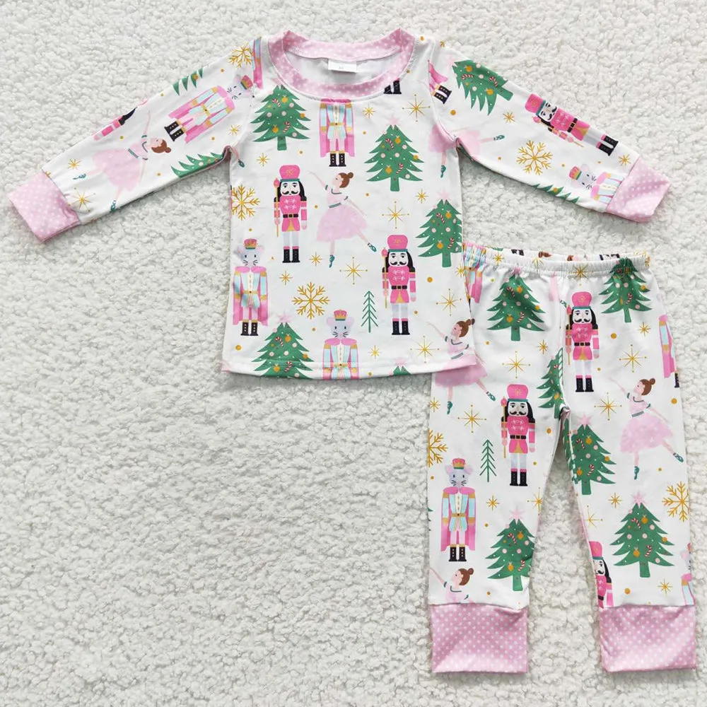 Boutique Girls Pajamas Christmas Sleepwear Sets GLP0558