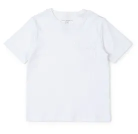 Charles Boys' Pima Cotton Pocket T-shirt - White