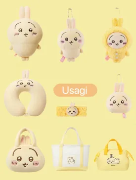 ChiiKawa X Miniso | Usagi Full Set 9pcs items Mini Plush Doll Keychain Headband Neck Pillow Bag - Kawaii items Room Decoration doll