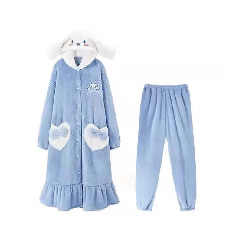 Cinna Couple Plush Pajamas Set KI426