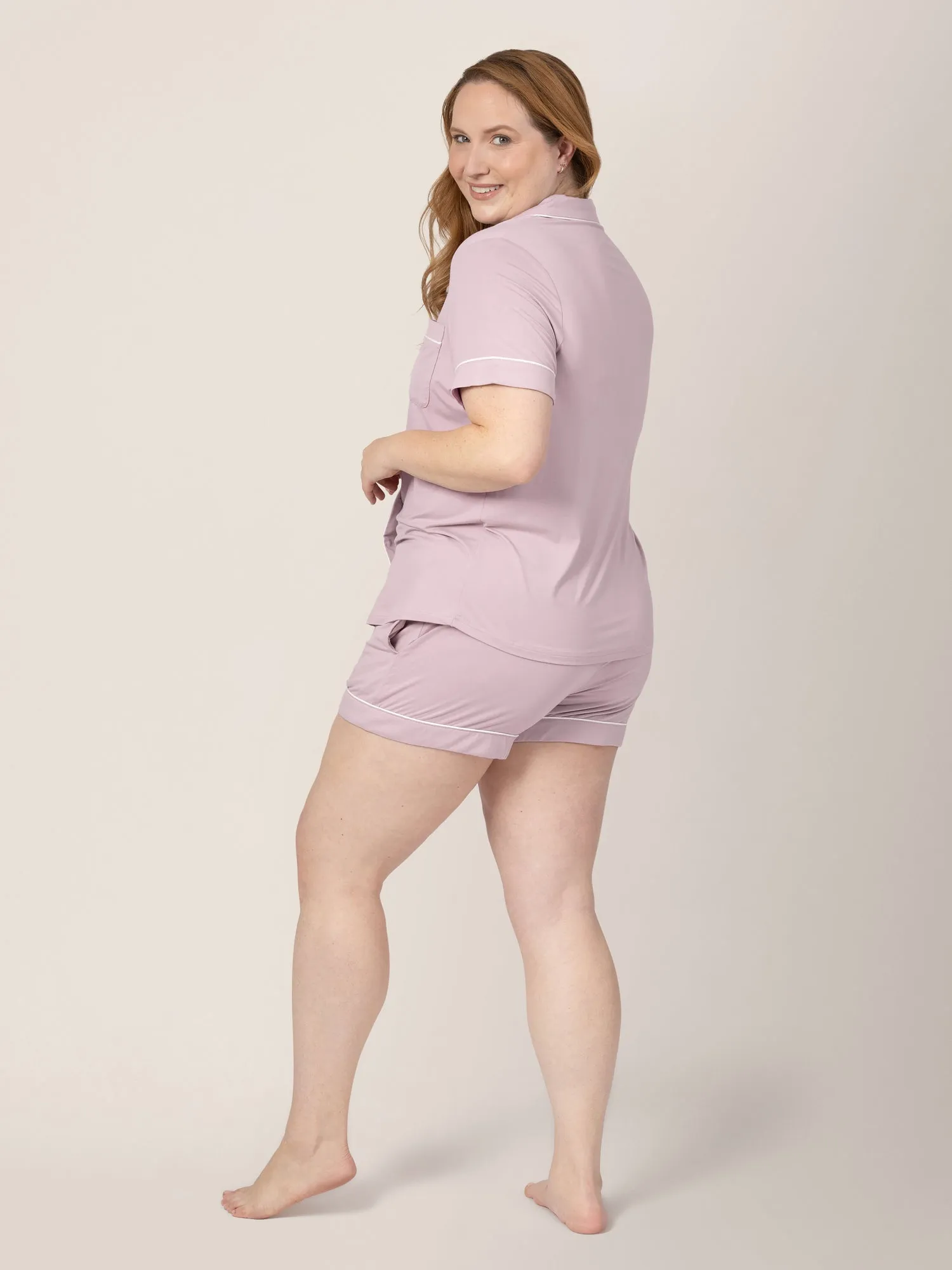 Clea Bamboo Short Sleeve Pajama Set | Lilac