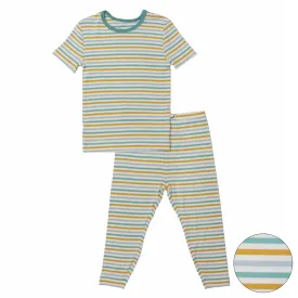 Dinosaurs-rawr Stripe Short Sleeve Pajama Set (2t-10y)