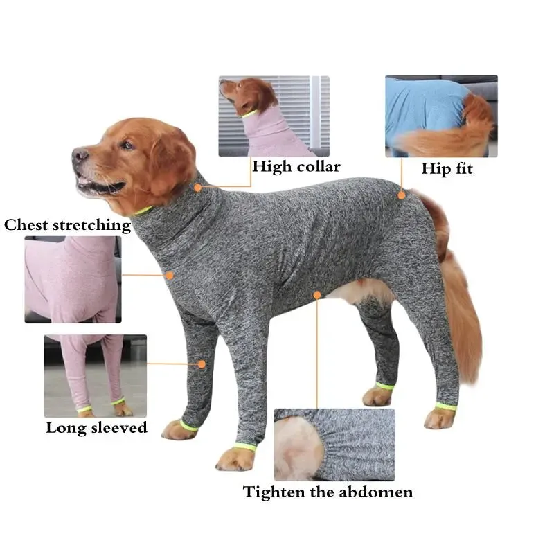 Dog Recovery Suit - Full Cover Bodysuit for Medium & Large Dogs