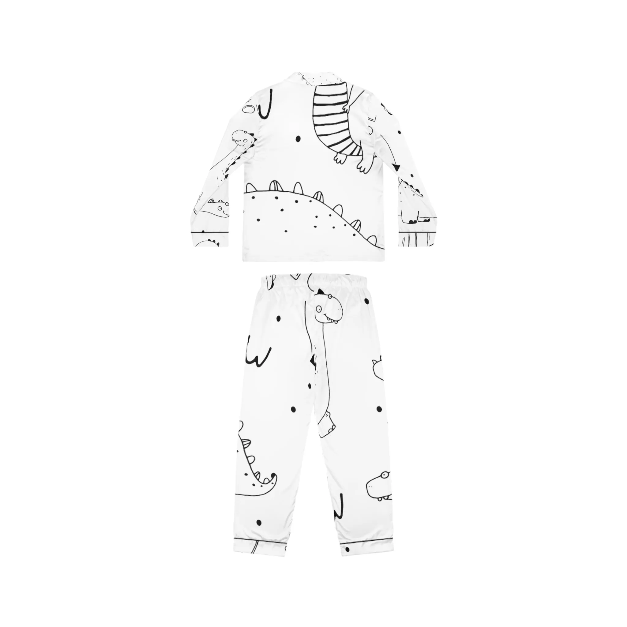 Doodle Dinosours - Inovax Women's Satin Pajamas