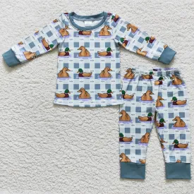 Duck Print Cute Baby Kids Pajamas Boys Girls Nightwear BLP0329