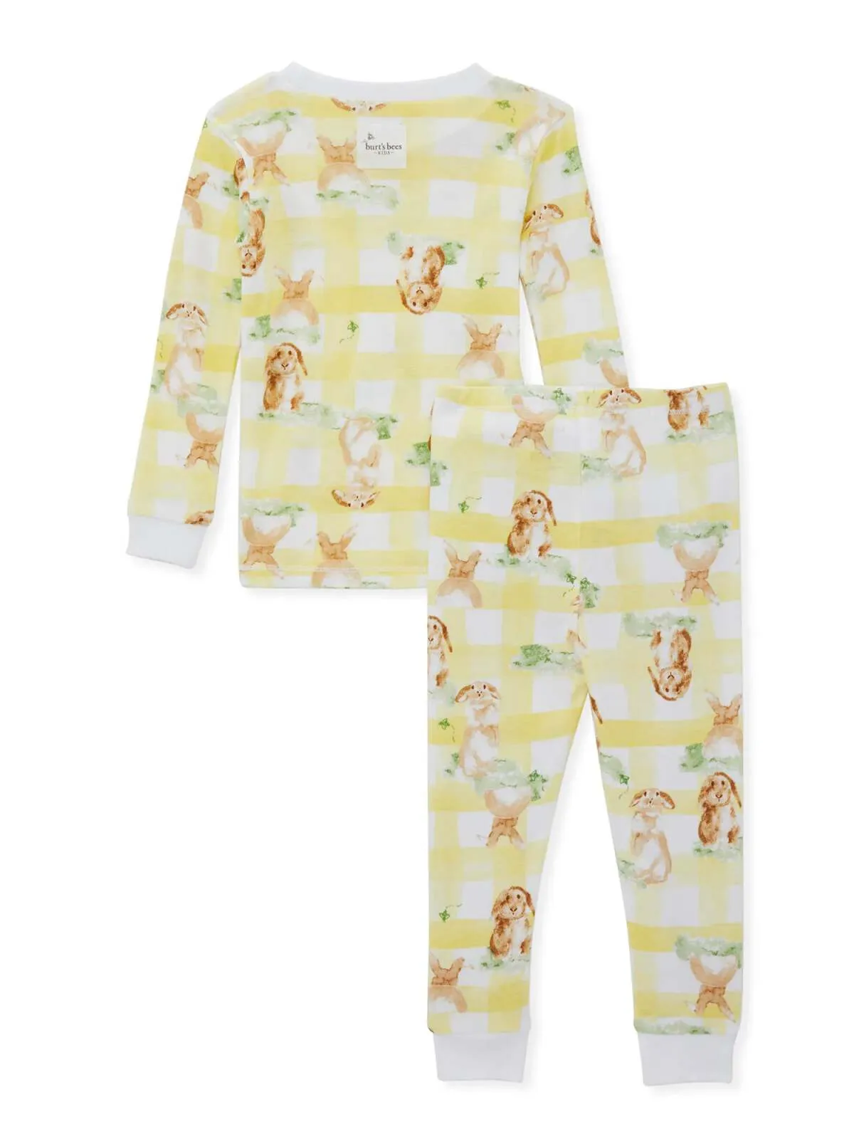 Easter Organic 2-Piece Pajama Set, Bunny Plaid