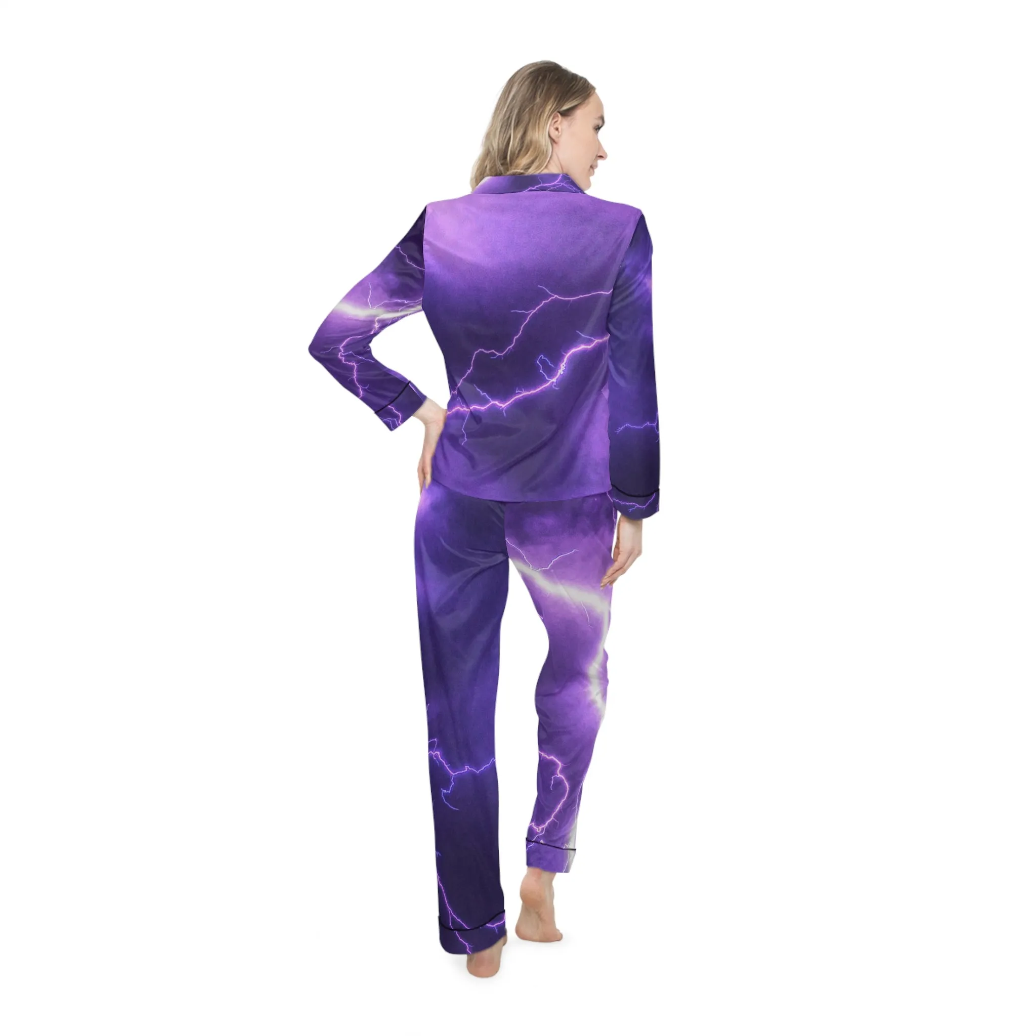 Electric Thunder - Inovax Women's Satin Pajamas