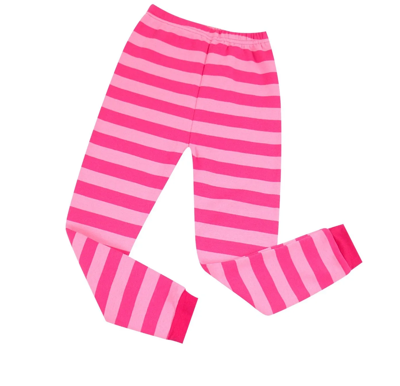 Elowel Adults Hot Pink & Pink Stripe Pajama Set