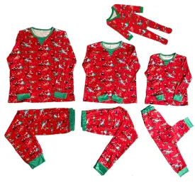 Family Matching Festive Christmas Pajama Cotton Sets