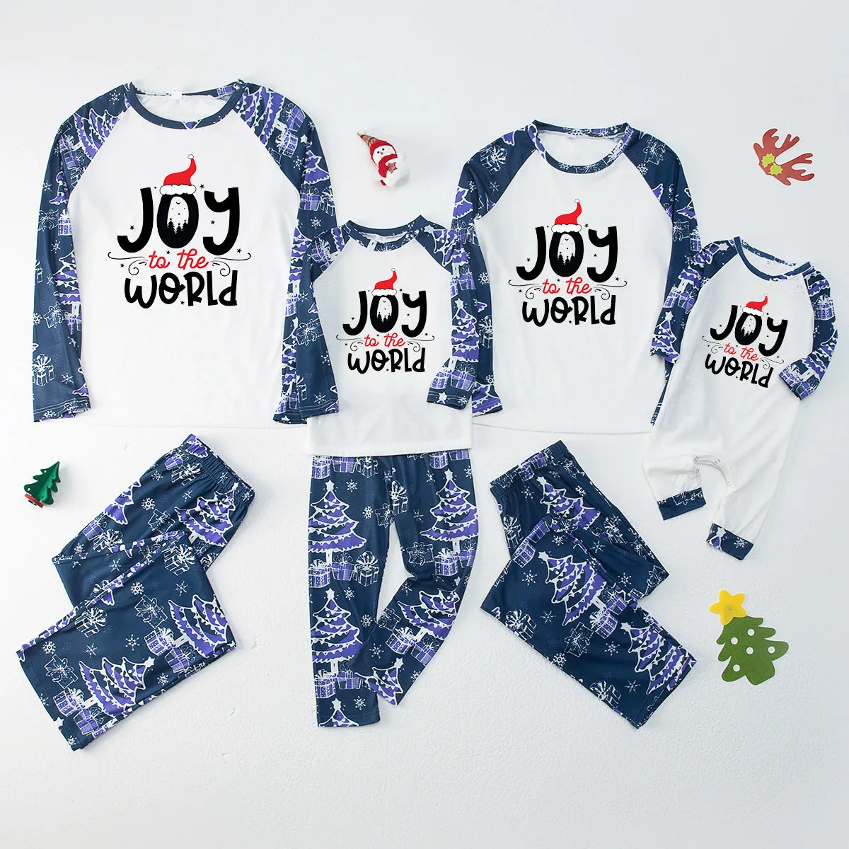 Family Matching Pajamas Set Joy To The World