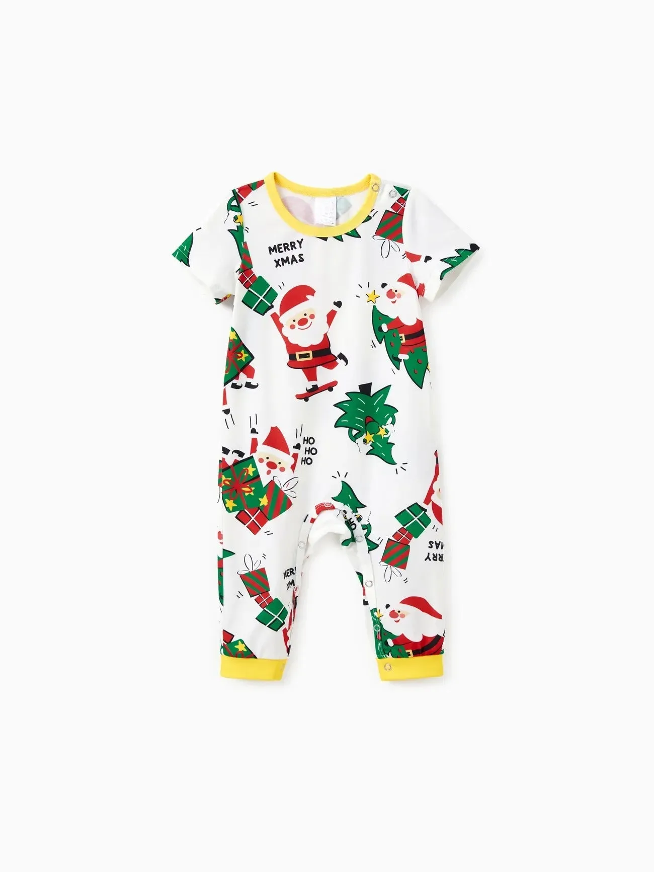 Festive Printed Family Pajama Set For Christmas