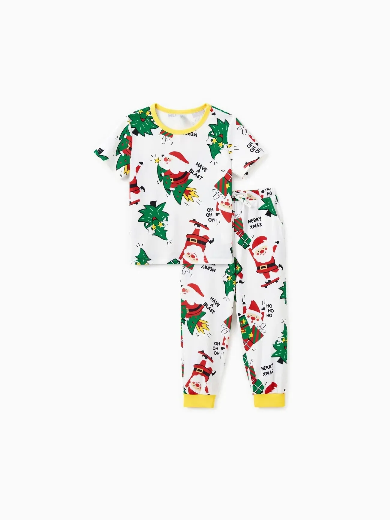 Festive Printed Family Pajama Set For Christmas