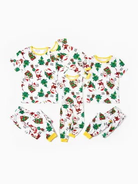 Festive Printed Family Pajama Set For Christmas