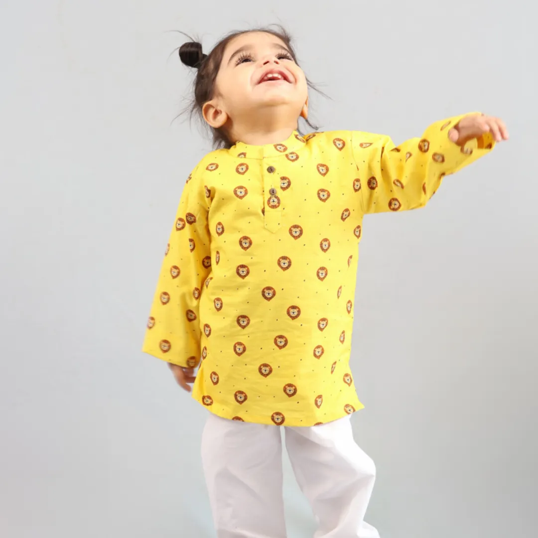 Fiery Lion Kurta Set