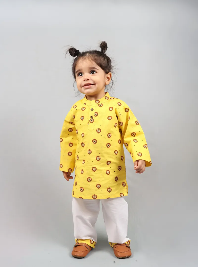 Fiery Lion Kurta Set