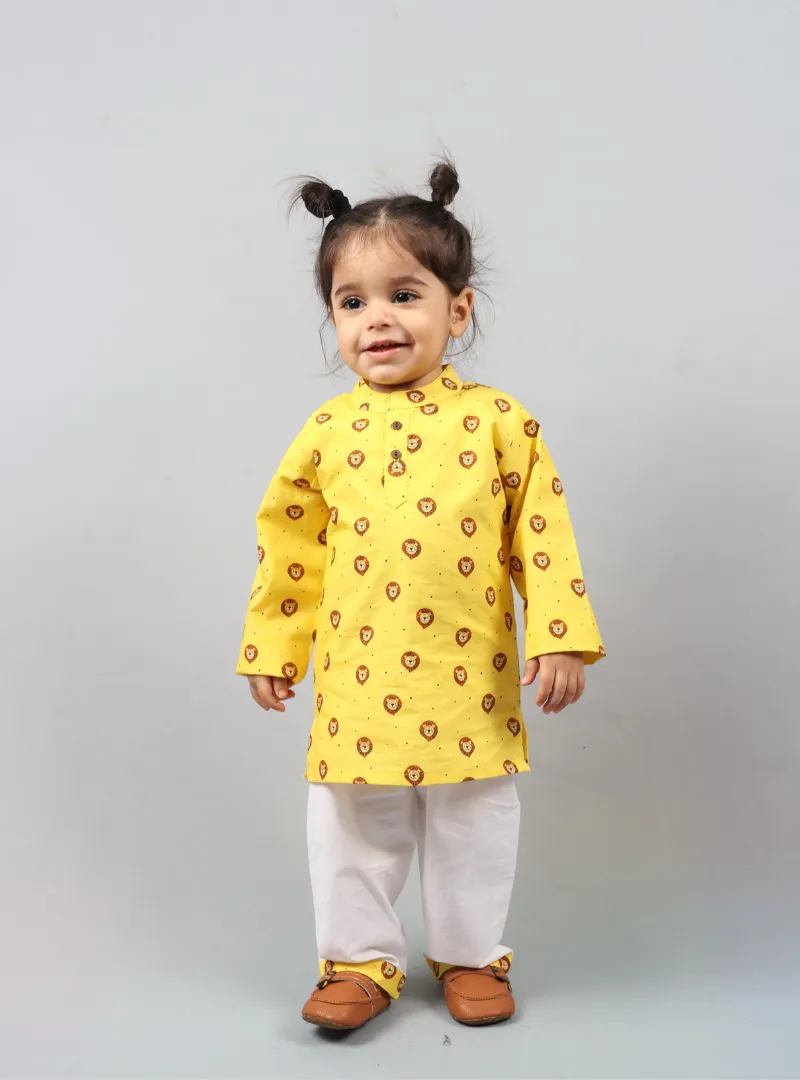 Fiery Lion Kurta Set