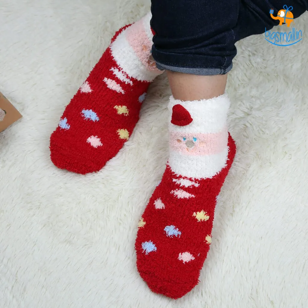 Fluffy Christmas Socks