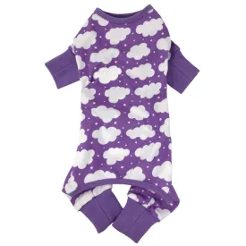 Fluffy Clouds Dog Pajamas Purple