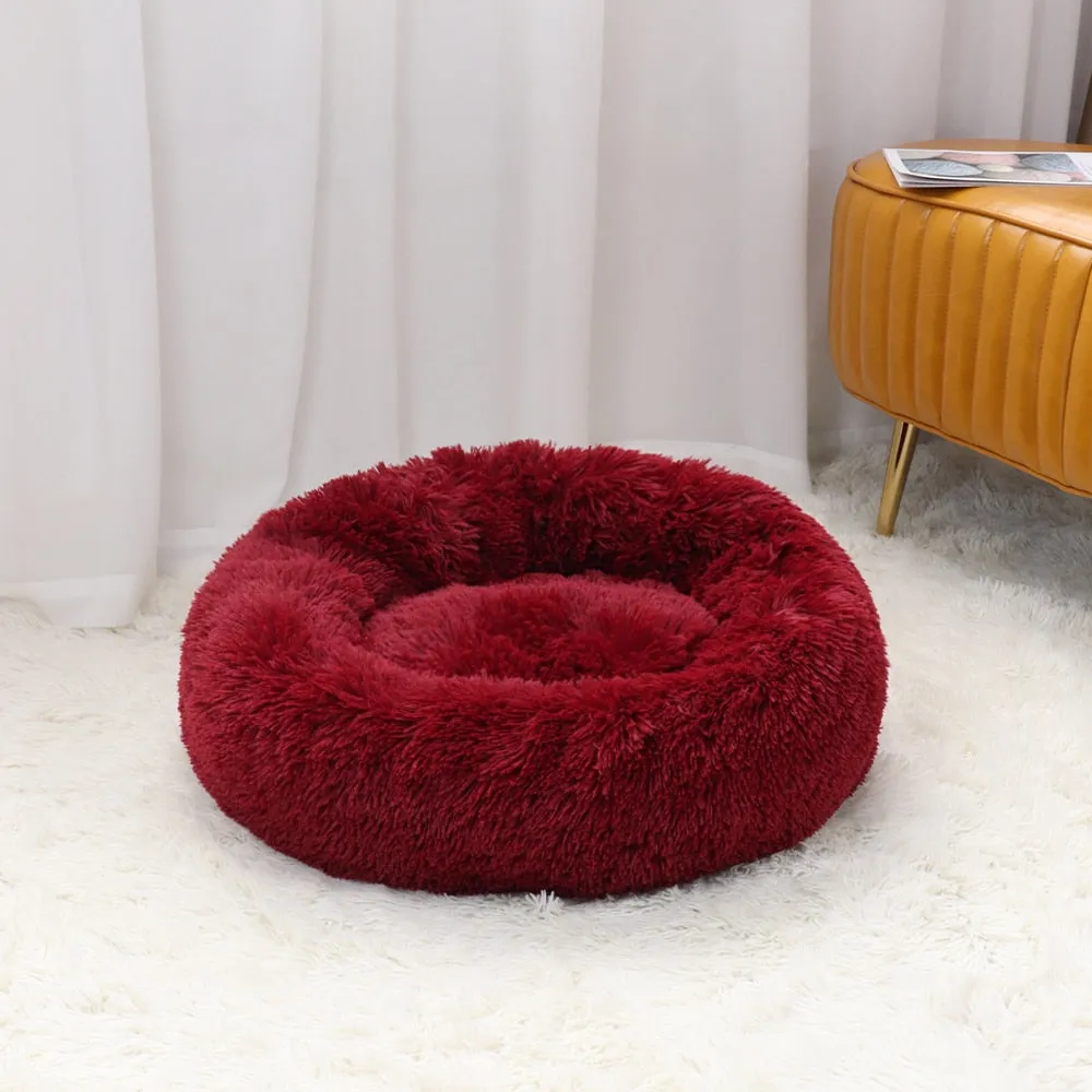 Fluffy Fur Calming Dog Bed