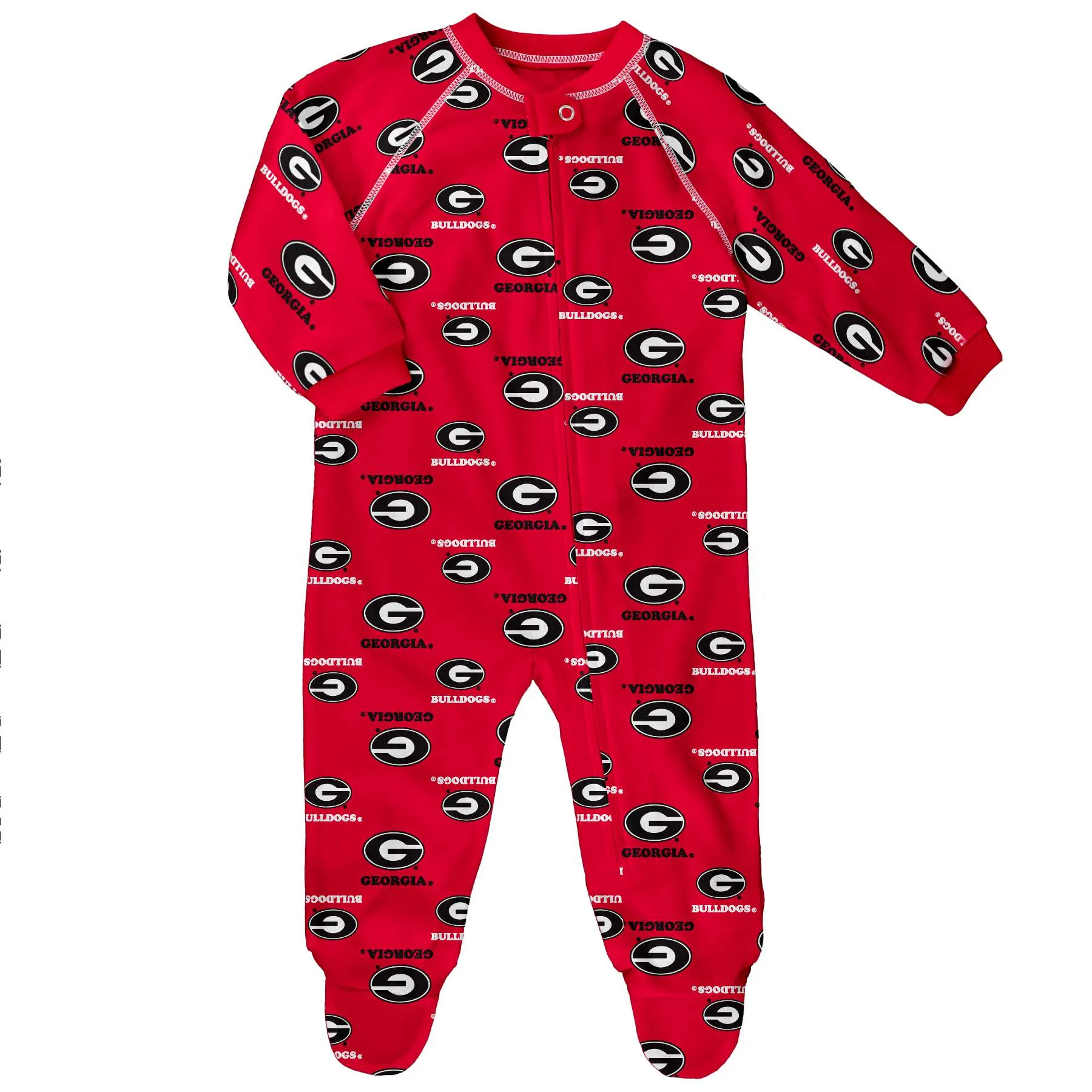 Georgia Logo Zip Up Pajamas