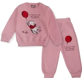 Girls Melton Pajama - Pooh - Pink