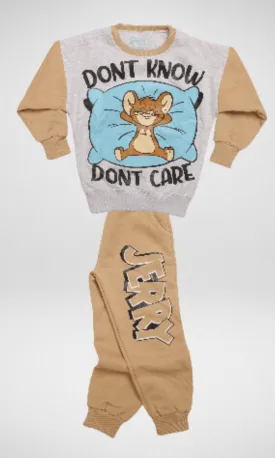 Girls Pajama Set (Sweatshirt   Pants) - Jerry(Cafe)