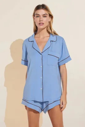 GISELE Relaxed Short PJ Set in Vista Blue/Java