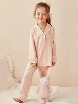 Good Night Sweetheart Lace Trim Pajamas