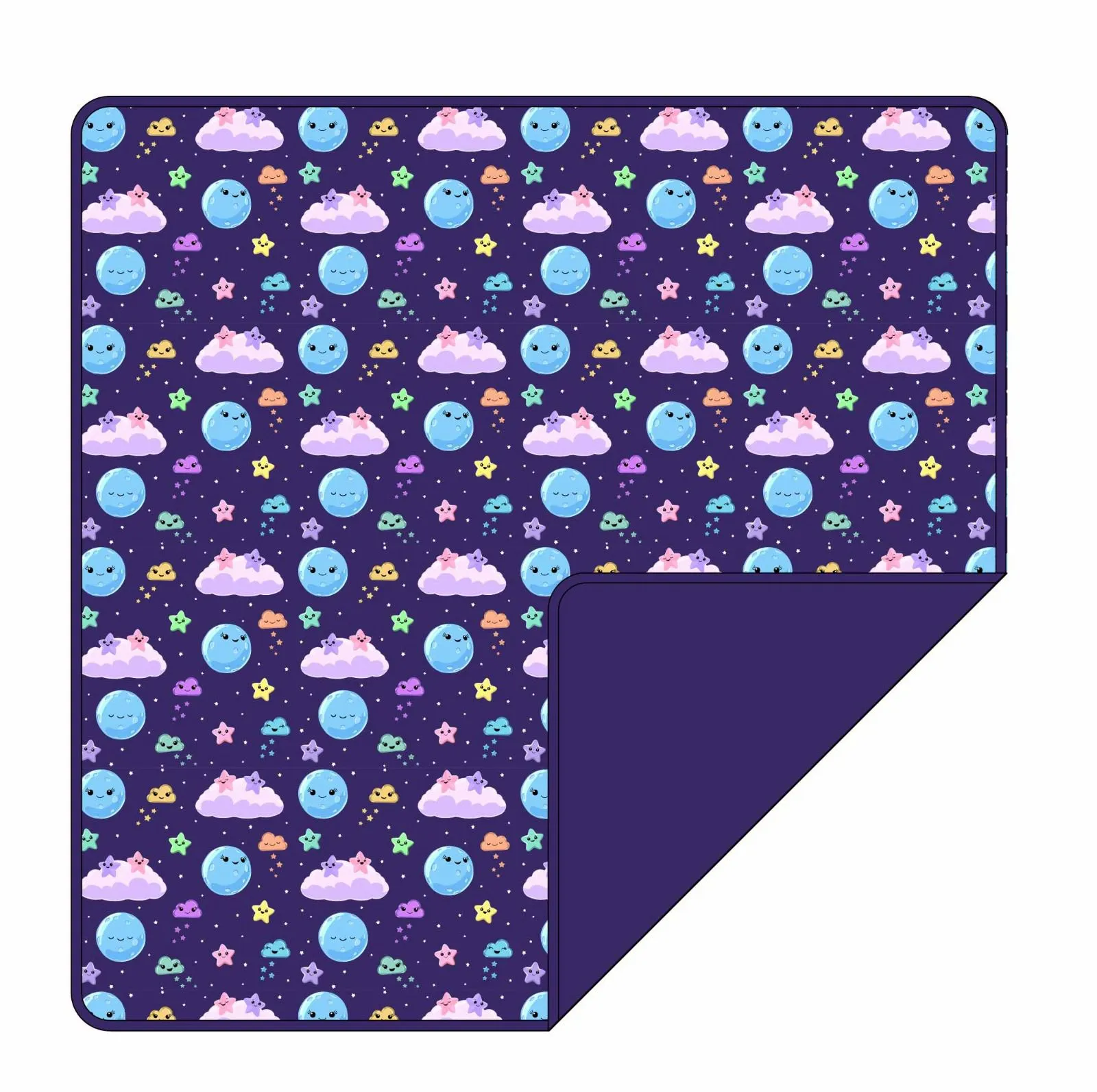 Hey Bear Sensory - Mindful Moon and Sleepy Stars -Triple Layer Blanket