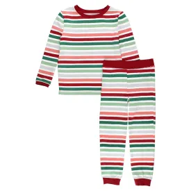 Holly Jolly Stripe Long Sleeve Pajama Set