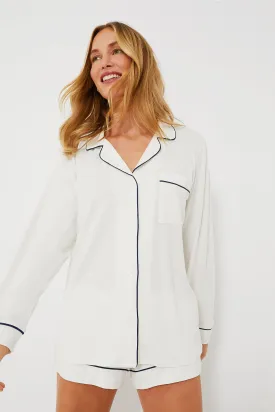 Ivory Gisele Long Sleeve Short PJ Set