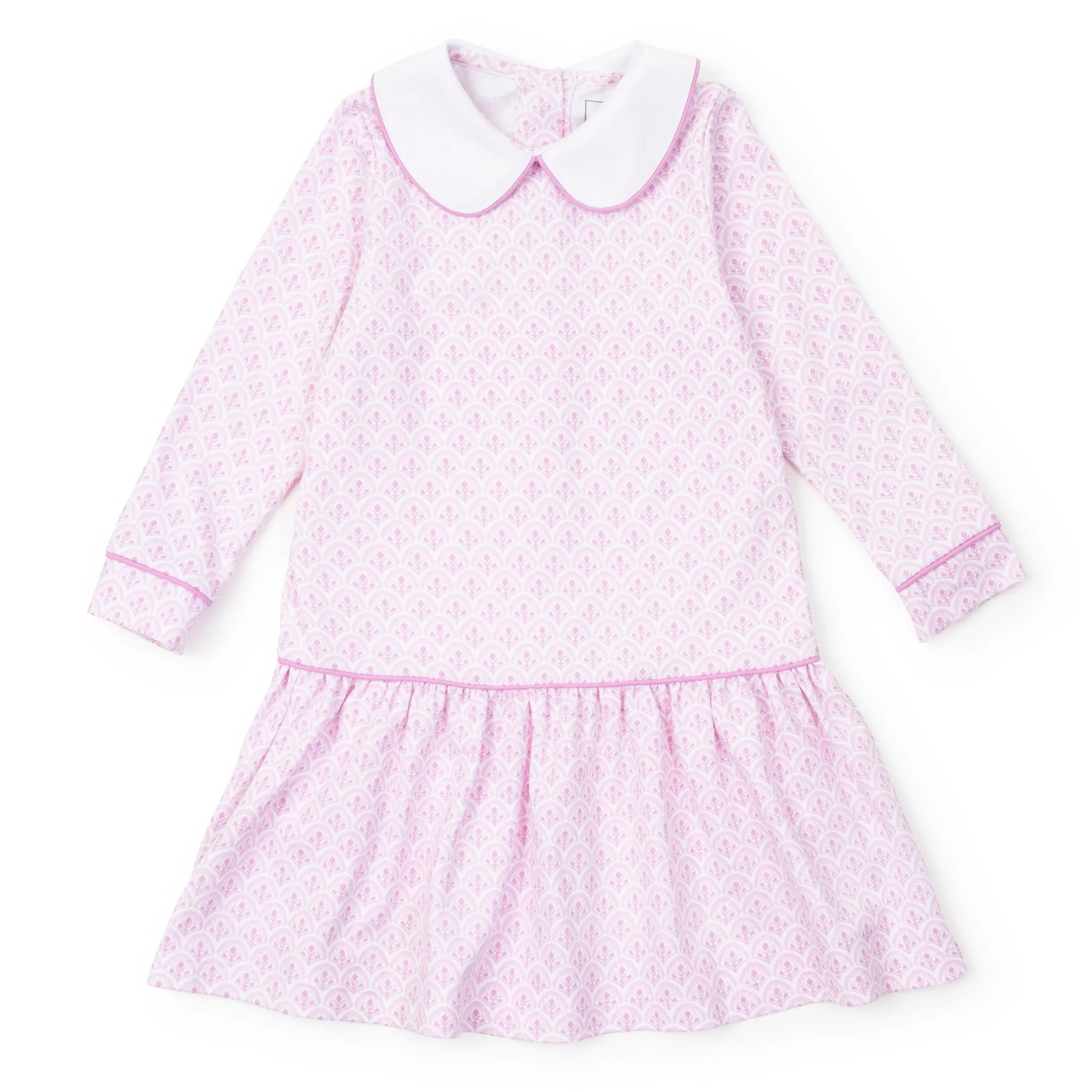 Lillian Girls' Dress - Scalloped In Pink