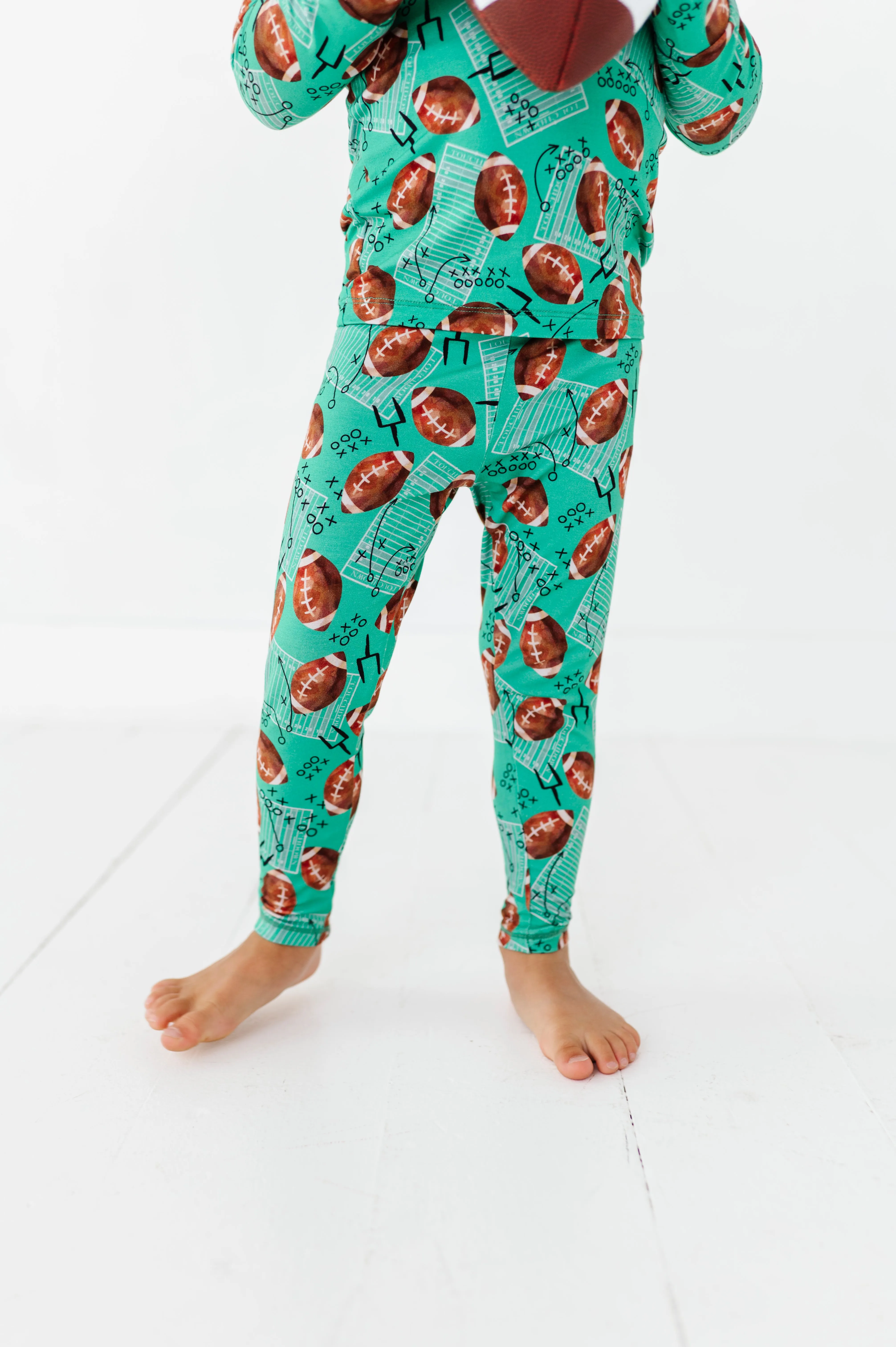 Macaron   Me Long Sleeve Toddler PJ Set - Football Field