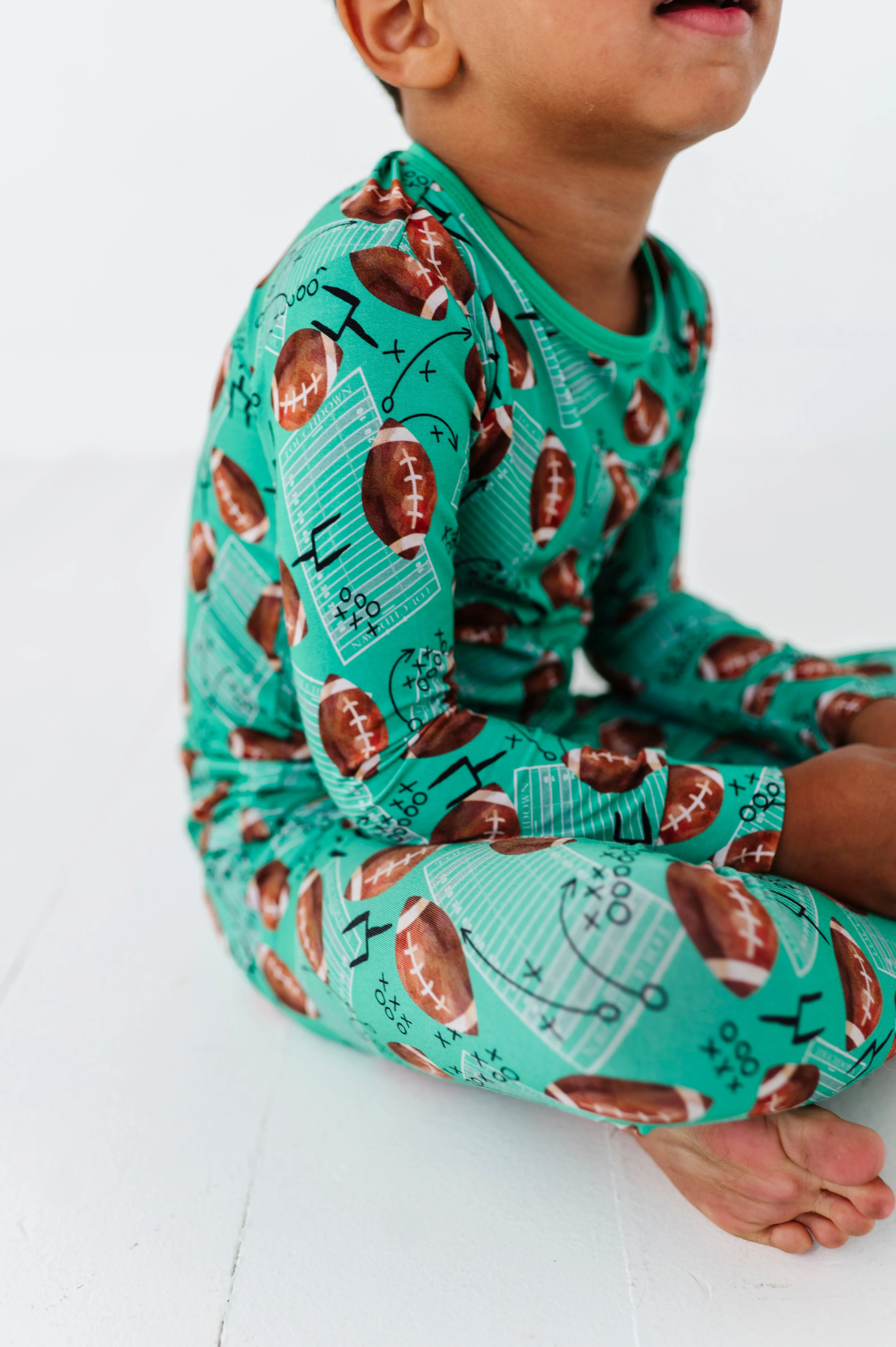 Macaron   Me Long Sleeve Toddler PJ Set - Football Field