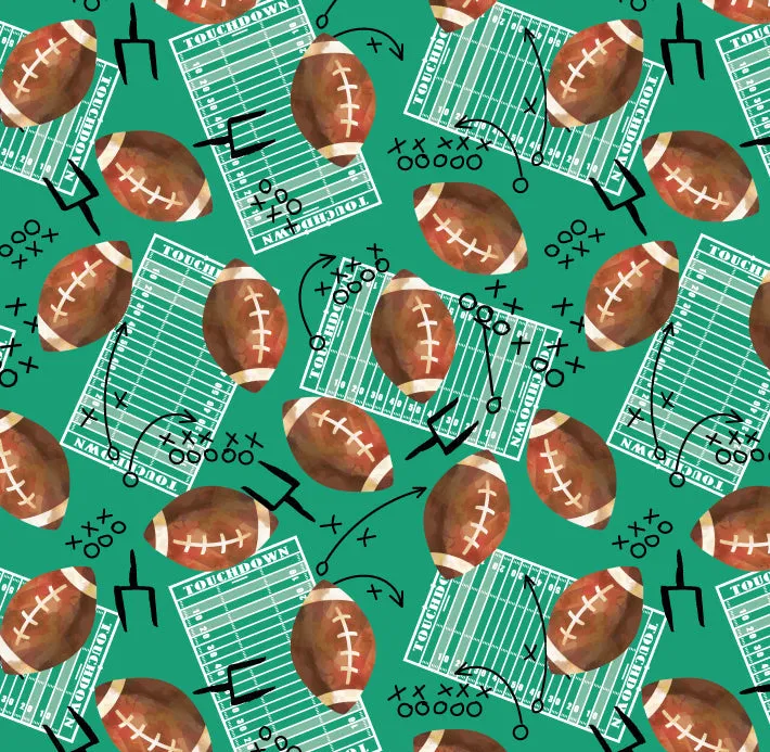 Macaron   Me Long Sleeve Toddler PJ Set - Football Field