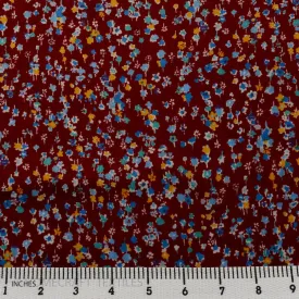 Maroon Tiny Meadow Cotton Print