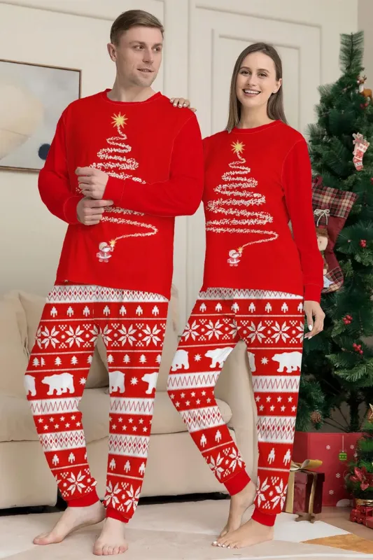 Men's Home for the Holidays Christmas Print Pajama Set